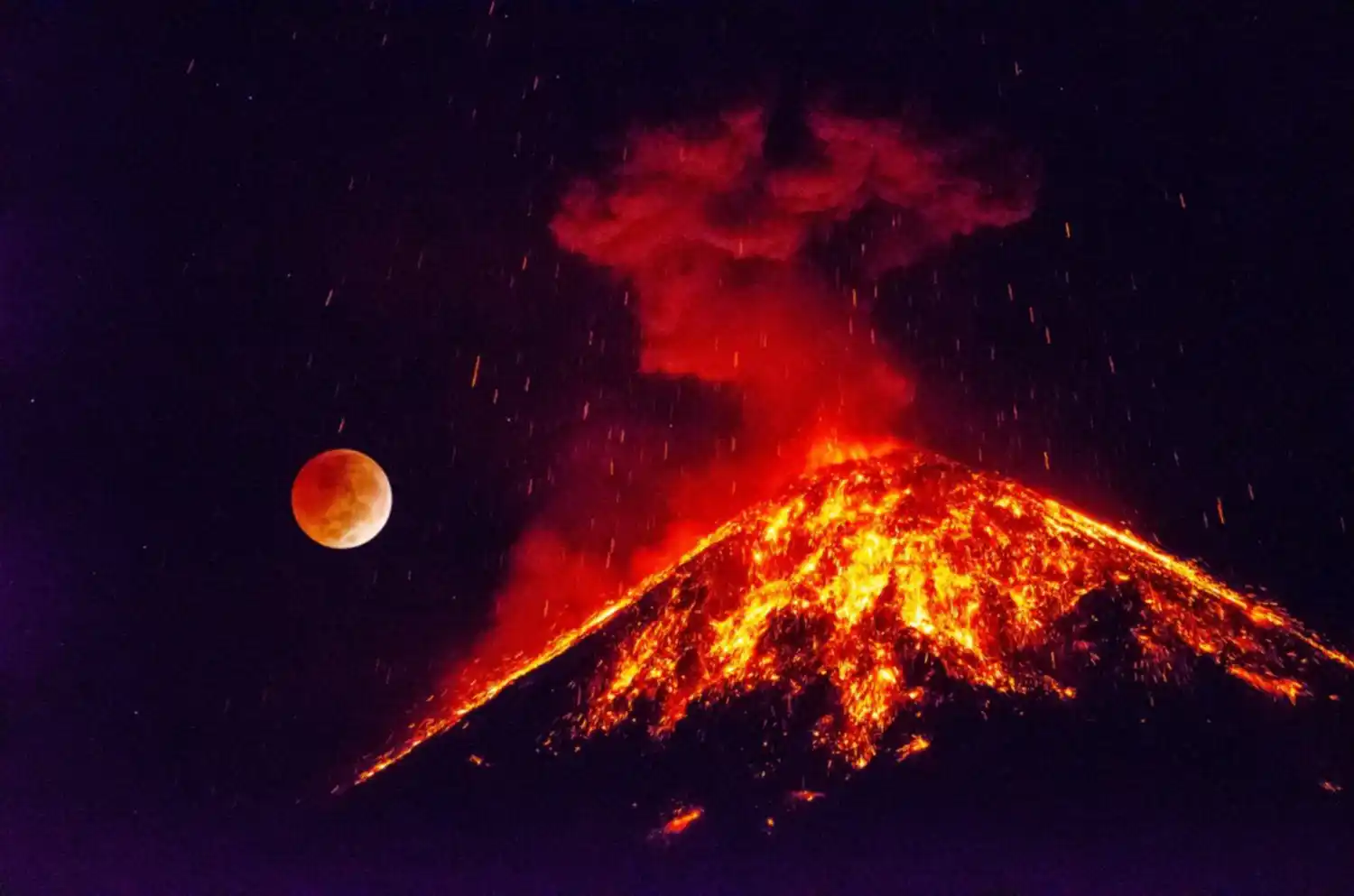 Los volcanes y su relación con los eclipses lunares