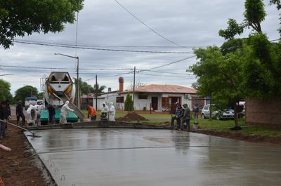 Venado: nueva cuadra de pavimento en el Malvinas Argentinas