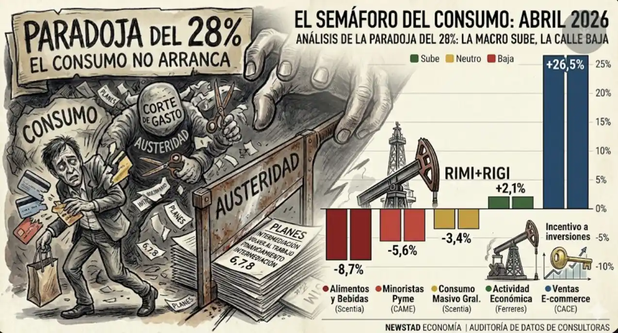 Dos velocidades. El Gobierno baja la pobreza pero el consumo no arranca.