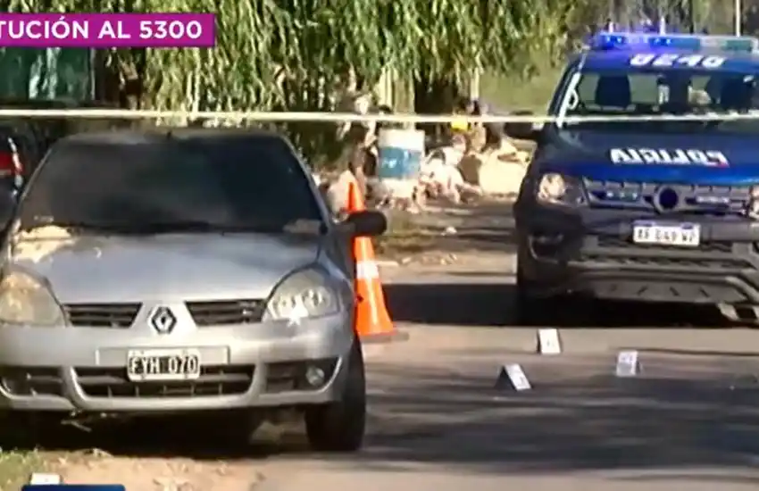 Fuerte balacera contra un automóvil en la zona oeste de Rosario