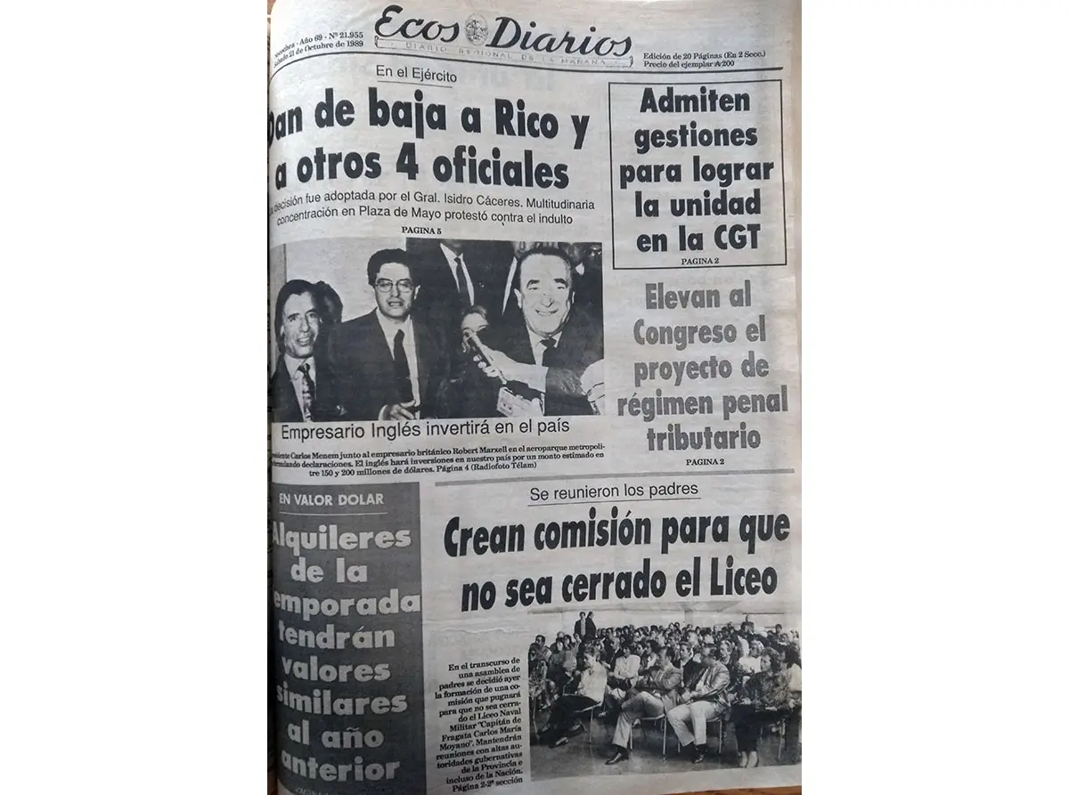Sábado 21 de octubre de 1989