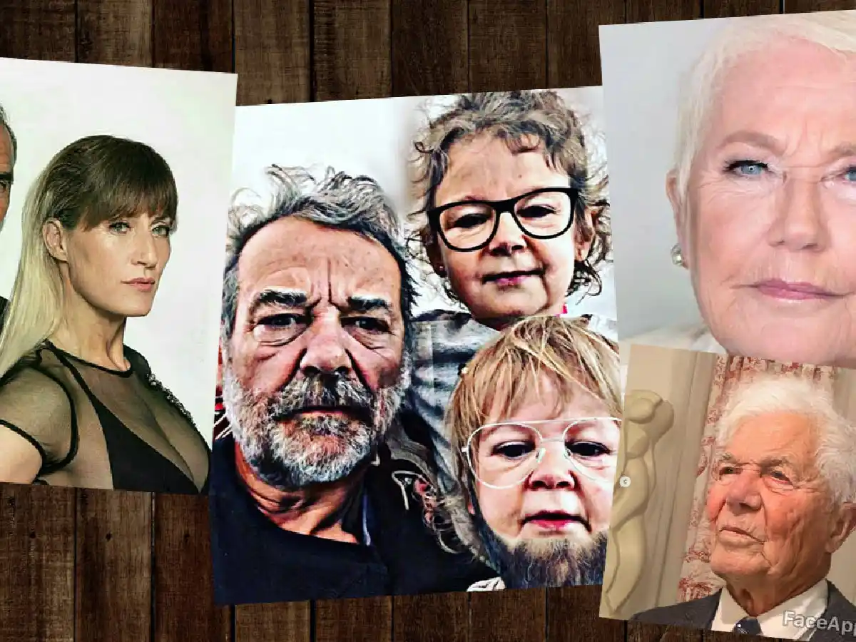 Los famosos se mostraron cómo serían de ancianos