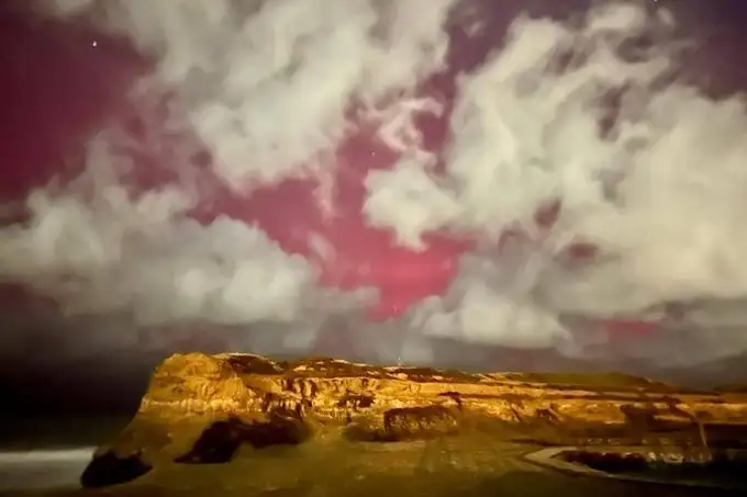 La Aurora Austral se pudo ver anoche en Chapadmalal.