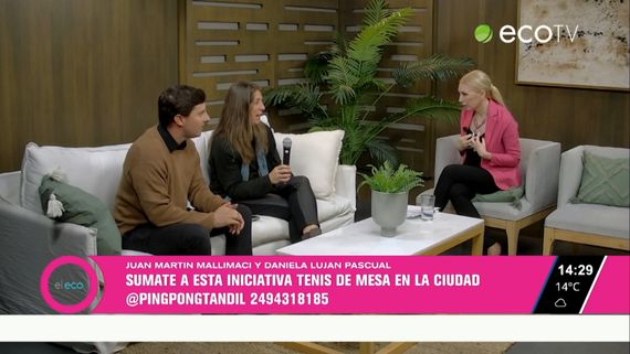 Tenis de mesa en Tandil: Juan Martín Mallimaci y Daniela Luján Pascual