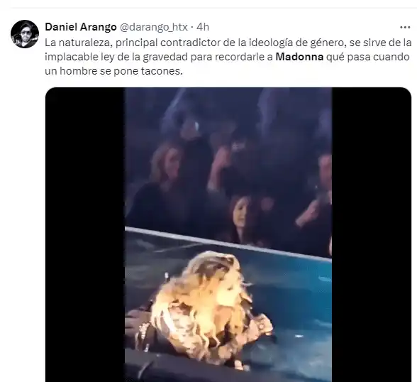 La caída de Madonna en pleno show no dejó consecuencias. Foto X
