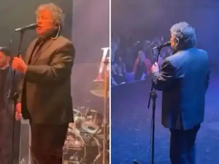 Deicas, en su regreso a escena invitado por Los Iracundos