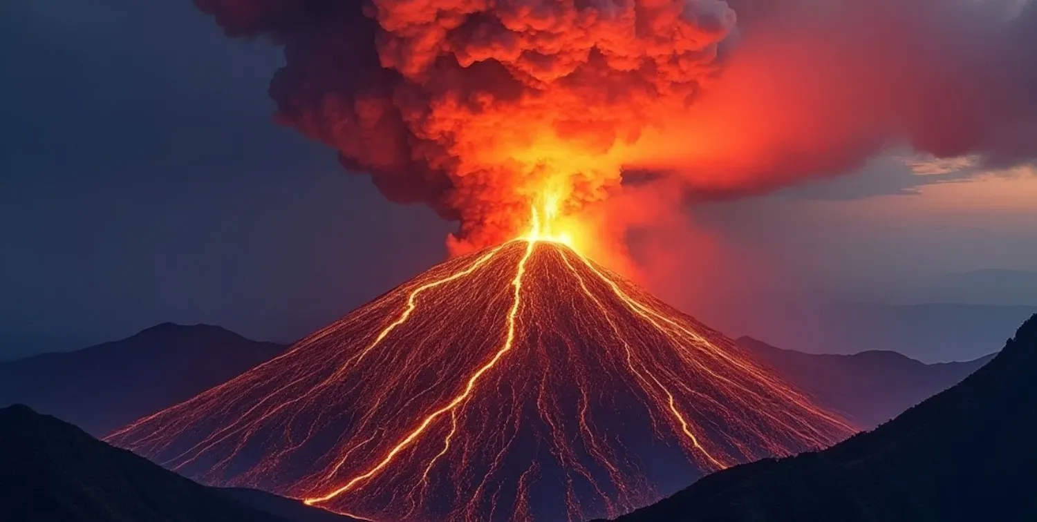 El impactante accionar del volcán Lewotobi. Crédito: Gibran Rakabuming