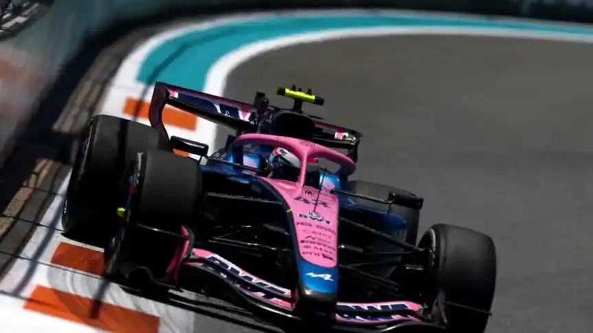 Colapinto en la clasificación sprint en el GP de Miami. (Getty Images)