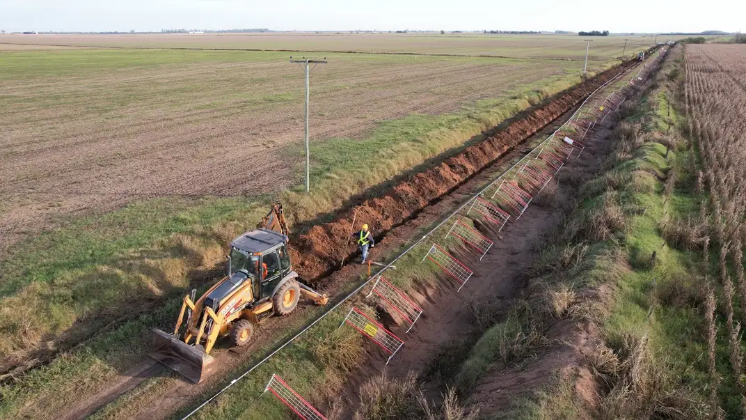 Avanza el Gasoducto Albarellos–Uranga, en el departamento Rosario.