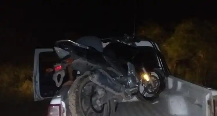 Hallaron la moto robada con un reel de pesca  en Los Aromos