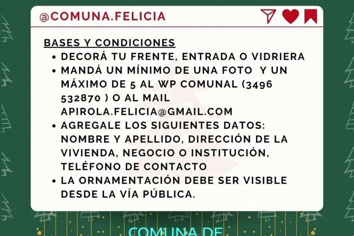 Felicia lanza su concurso navideño