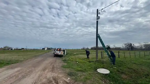 El Municipio de Ramallo instaló 10 nuevas cámaras de videovigilancia en Pérez Millán