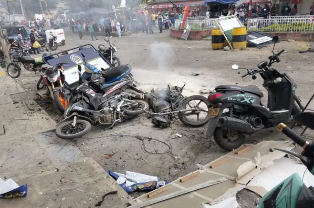 Explotó moto bomba