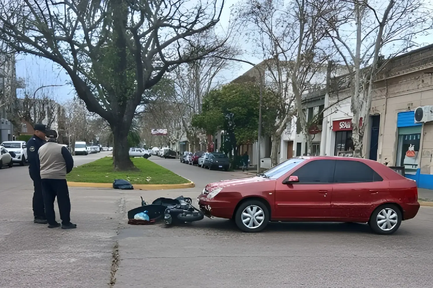 El accidente ocurrió en Belgrano y Boulevard Moreno.
