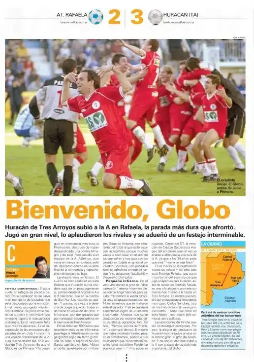 A 20 años de Huracán de Primera: El Globo fue noticia nacional
