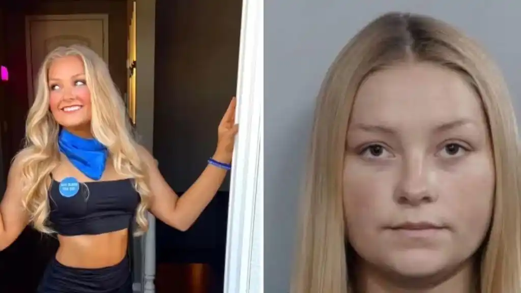 Laken Snelling, la porrista universitaria de 21 años, quedó detenida tras el hallazgo del cuerpo del bebé. (Foto: gentileza The New York Post/Fayette County Detention Center).