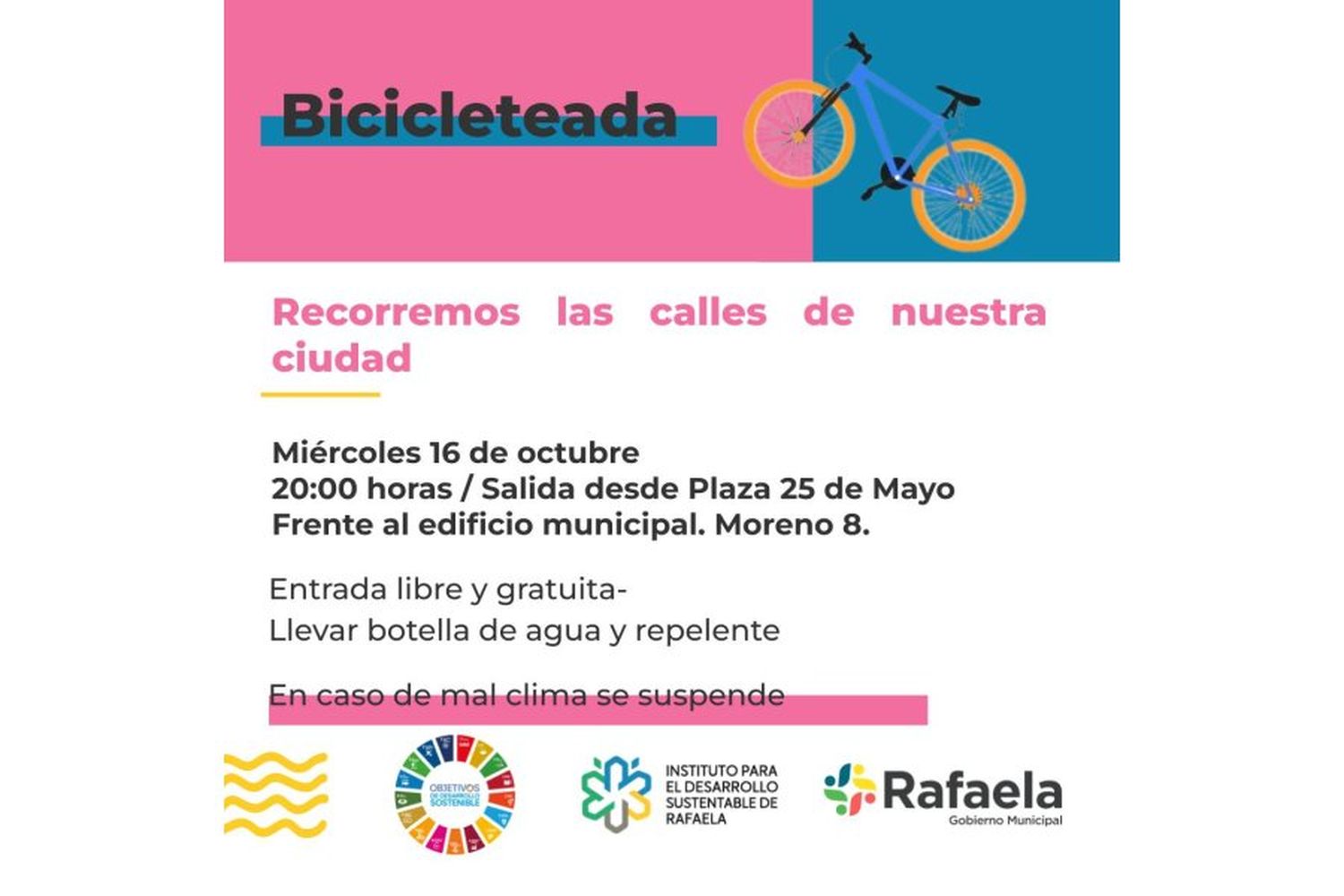 Nueva bicicleteada por las calles de Rafaela