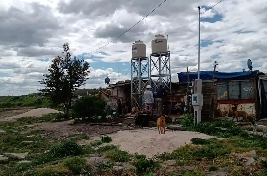 Extensión de la red de agua en Barrio Caribe