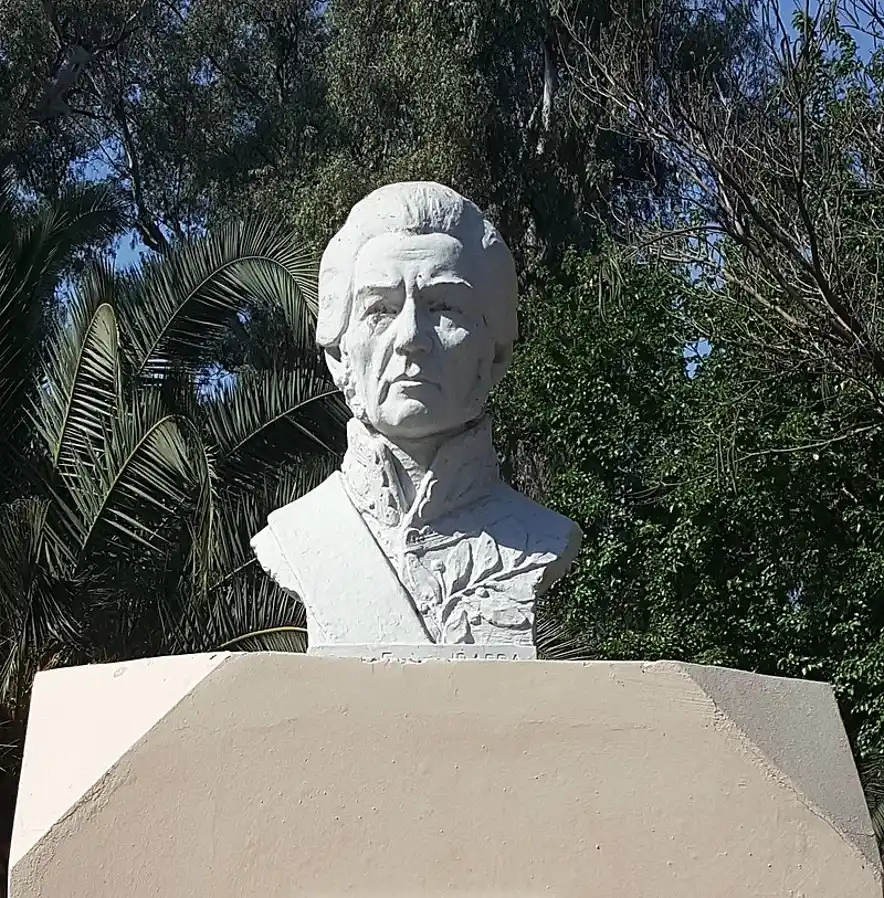 Busto de Juan Felipe Ibarra en el Parque Aguirre de la ciudad Santiago del Estero.   (Internet)