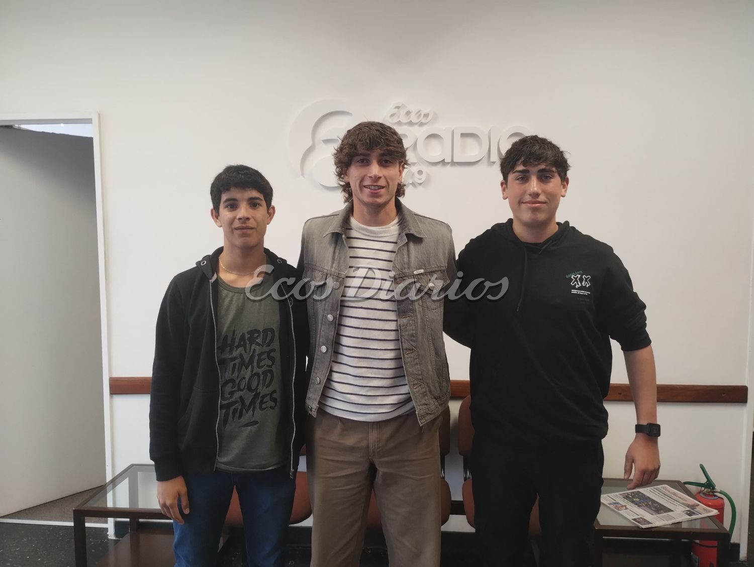 Atletas. Valentino Rodríguez, Santino Marchetti y Agustín Montero