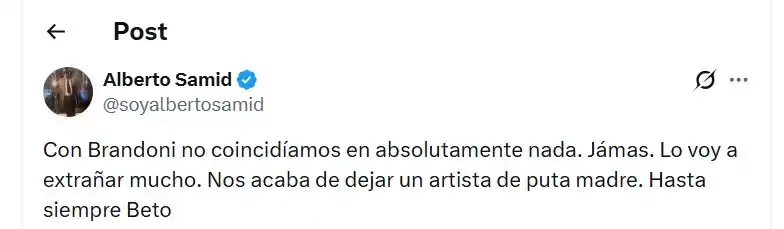 Murió Luis Brandoni