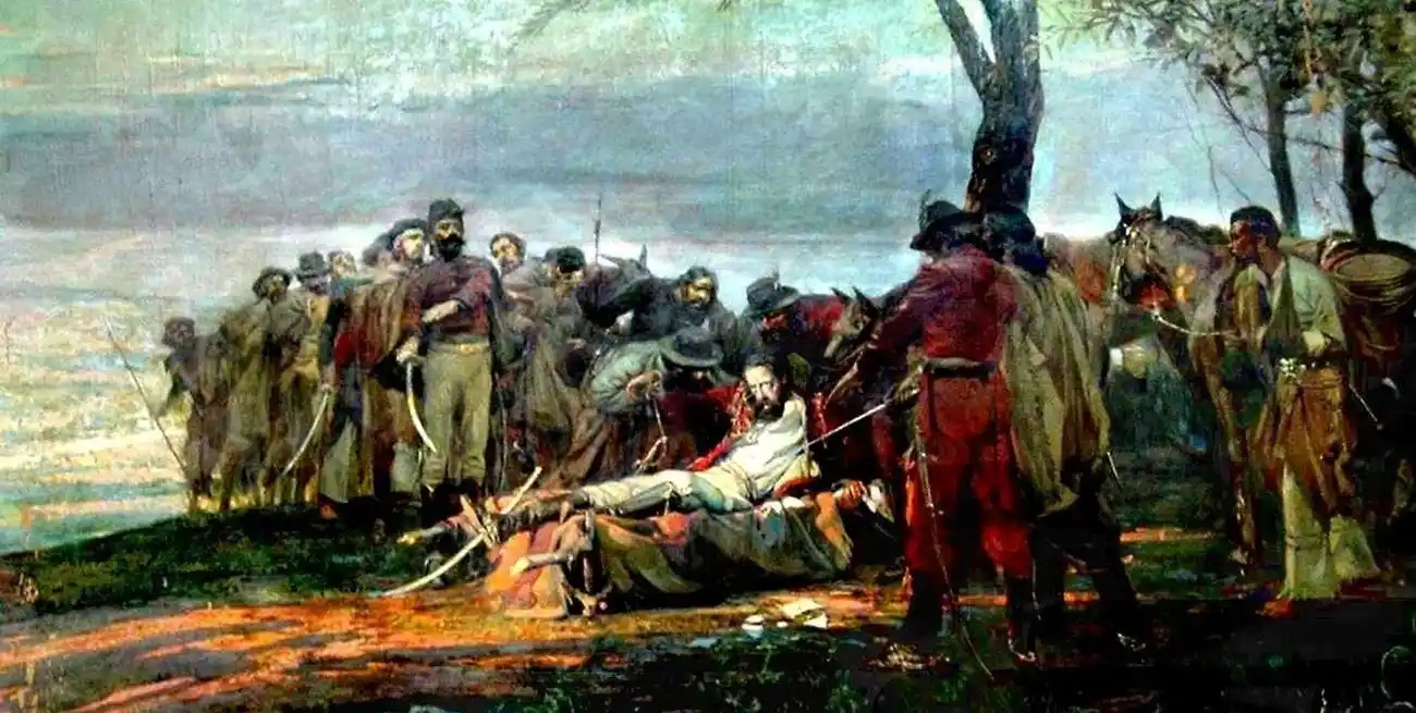 "La muerte de Güemes" de Alice. Foto: Palacio de la Legislatura de Salta
