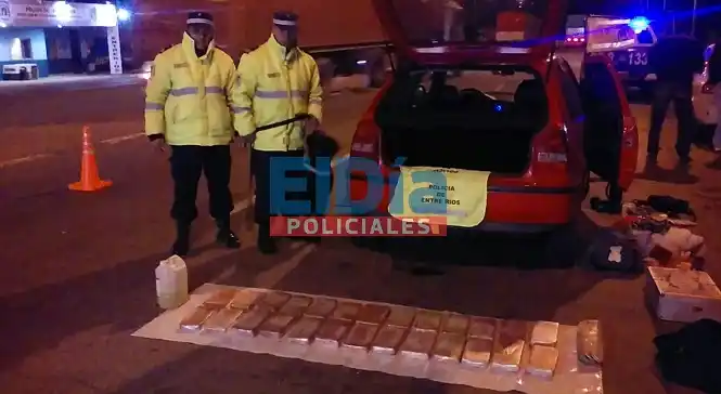 Gualeguaychuenses detenidos con más de 23 kilos de marihuana 