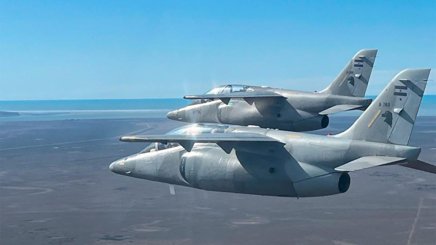 Gran despliegue aeroespacial en la asunción de Javier Milei