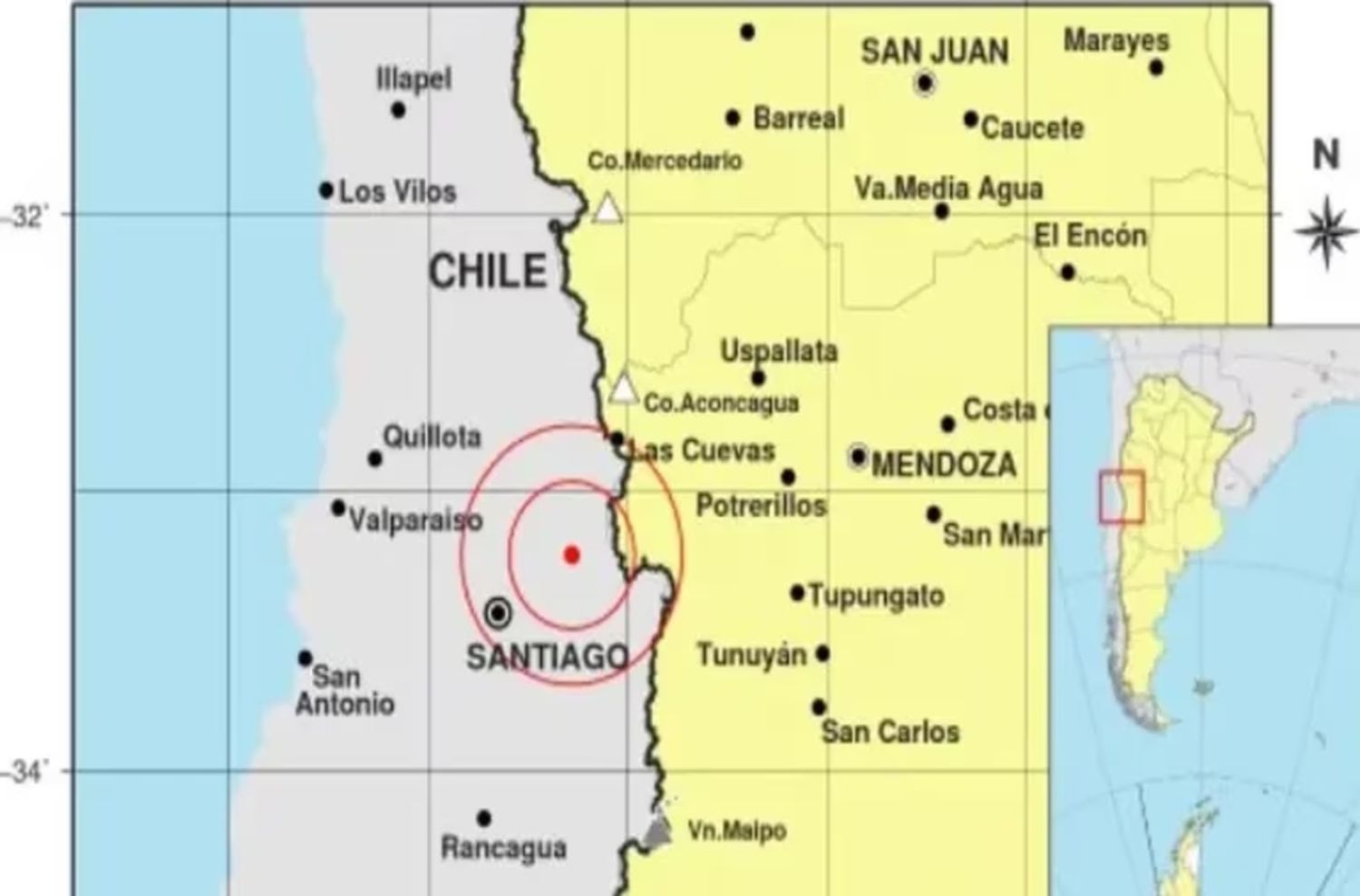 Un sismo de 5,6 grados sacudió a Chile y se sintió con fuerza en Mendoza