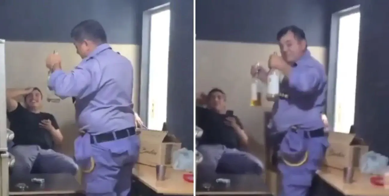 El video fue capturado por uno de los presentes durante la imprudencia.