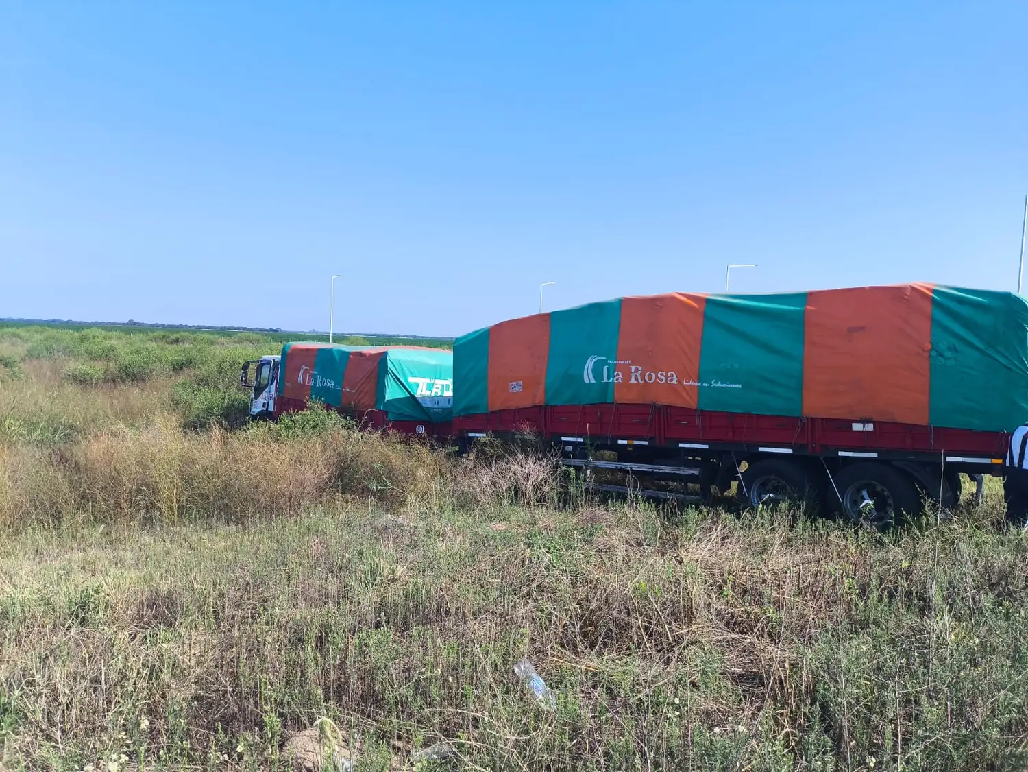 El camión involucrado en el accidente.