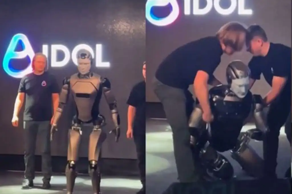 Falla en la presentación del robot humanoide