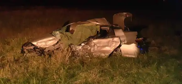 Trágico choque en la Ruta 3, altura Gonzales Chaves: un fallecido y tres heridos