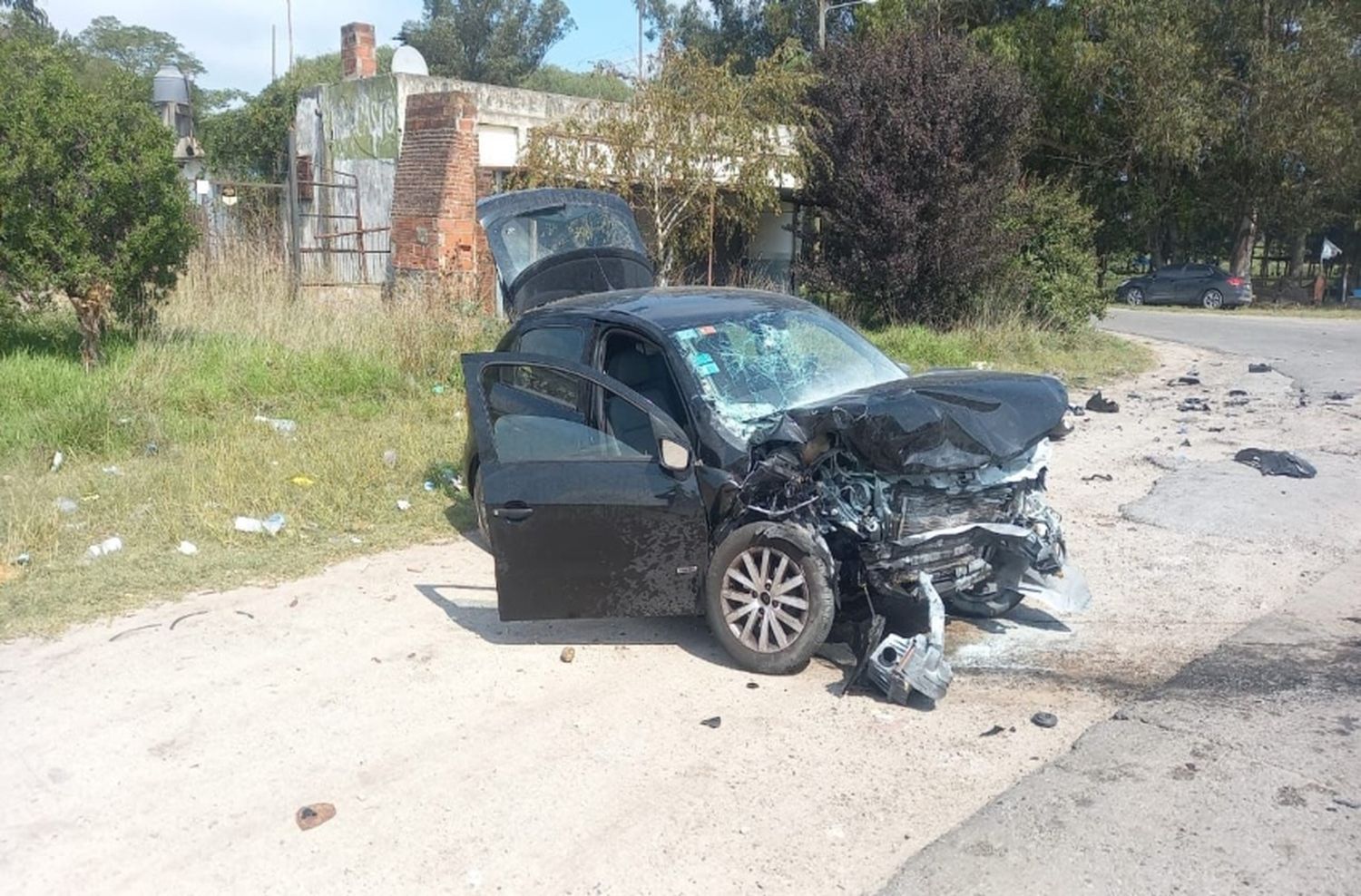 Fuerte choque frontal que resultó con 4 heridos