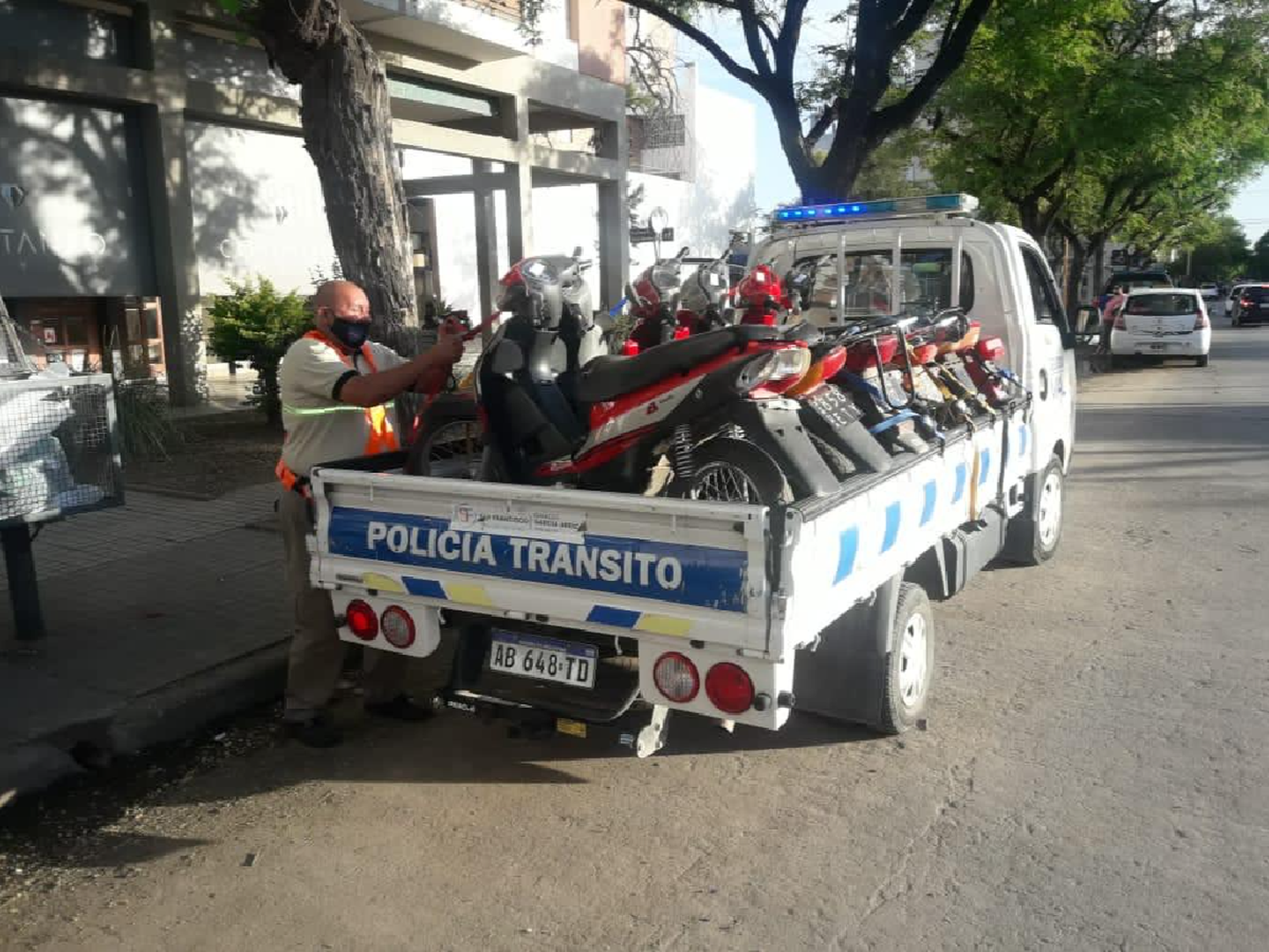 Secuestraron 27 motos en un  control realizado en el centro de la ciudad