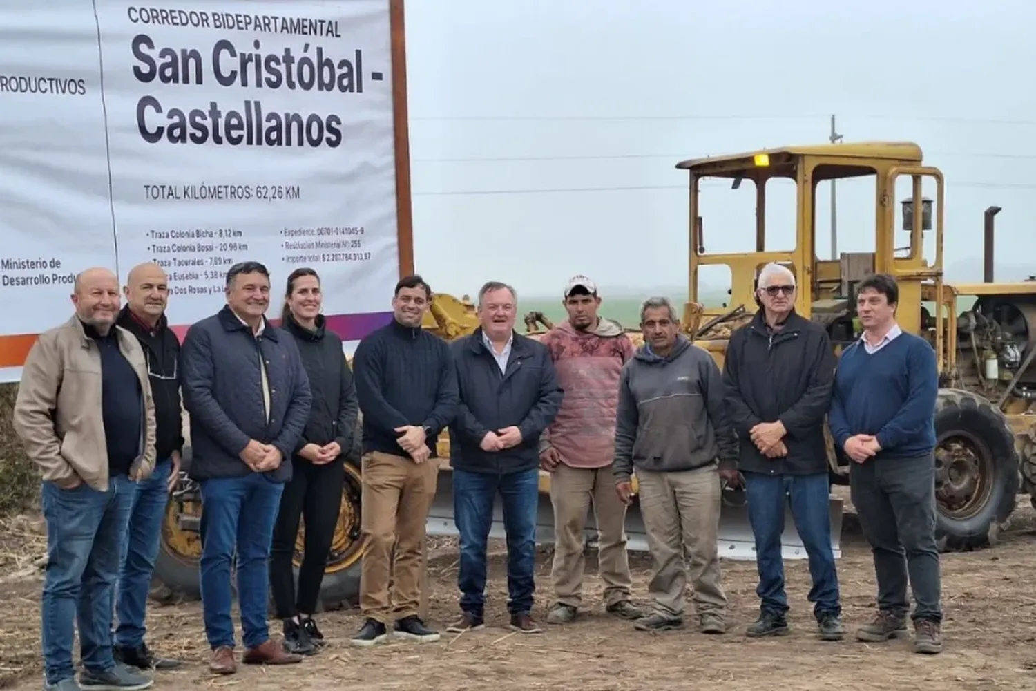 Se iniciaron obras de Caminos Productivos en las trazas de Col. Bossi y Col. Dos Rosas.