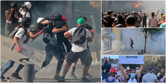 Libaneses culpan al Gobierno por explosión en Beirut y salen a las calles