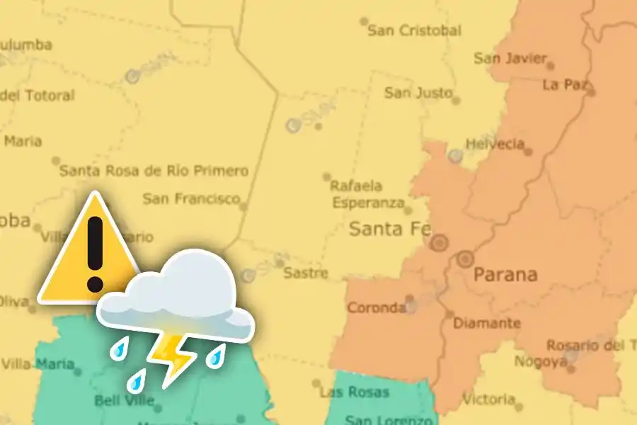Alerta por tormenta en Rafaela y la región
