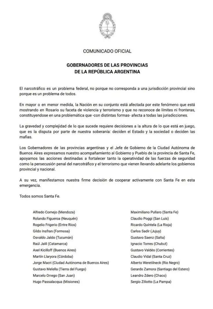 gobernadores pullaro