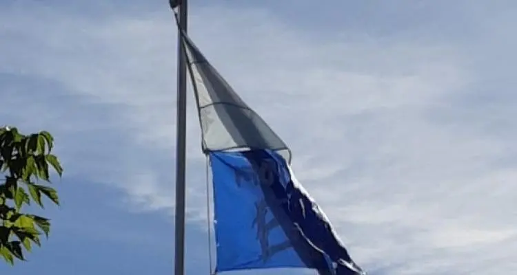 Malestar por bandera del Movimiento Evita en una plaza pública