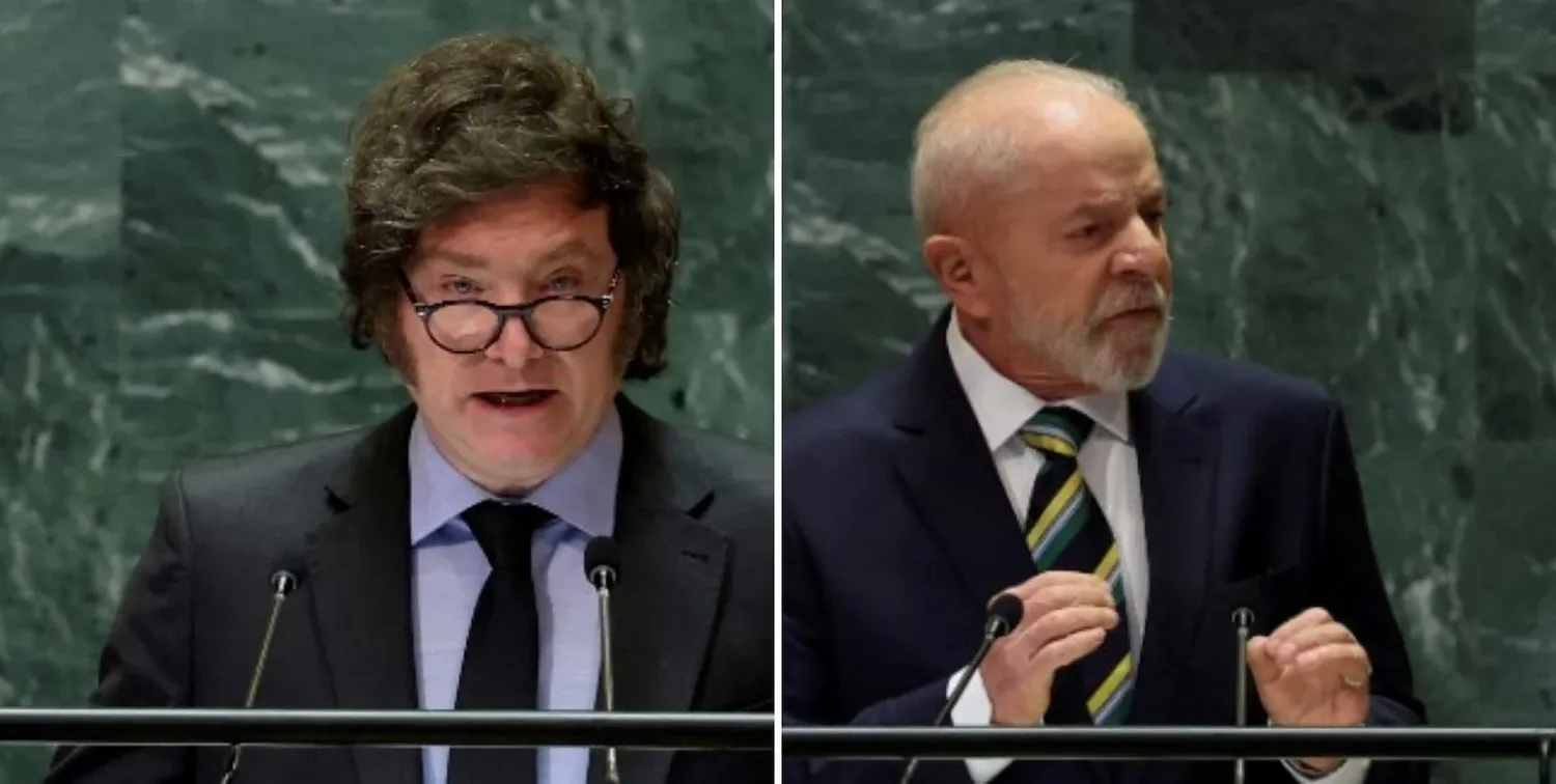 Javier Milei y Lula da Silva compartieron Asamblea General de la ONU, pero no se cruzaron. Crédito: Reuters