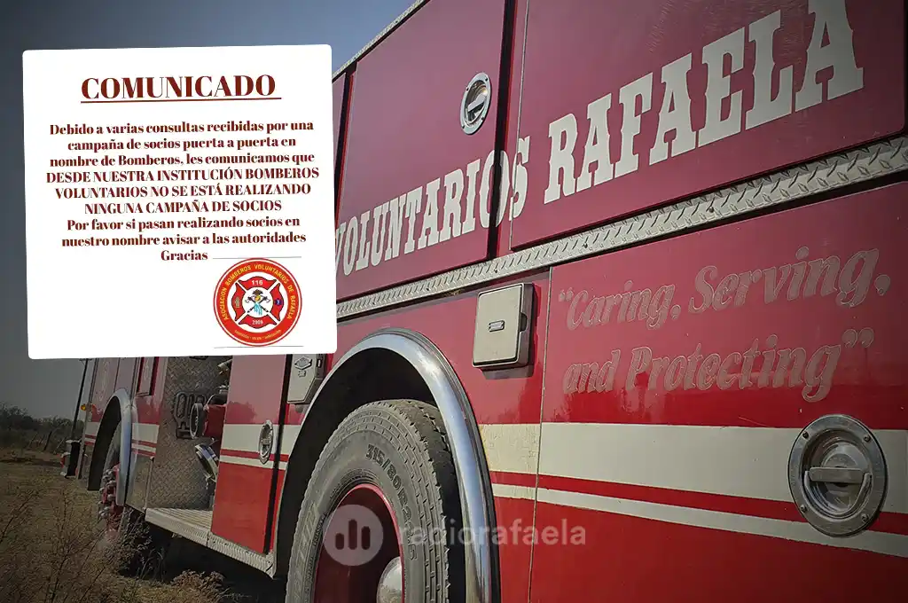 Advierten por intentos de estafa en nombre de los Bomberos Voluntarios de Rafaela