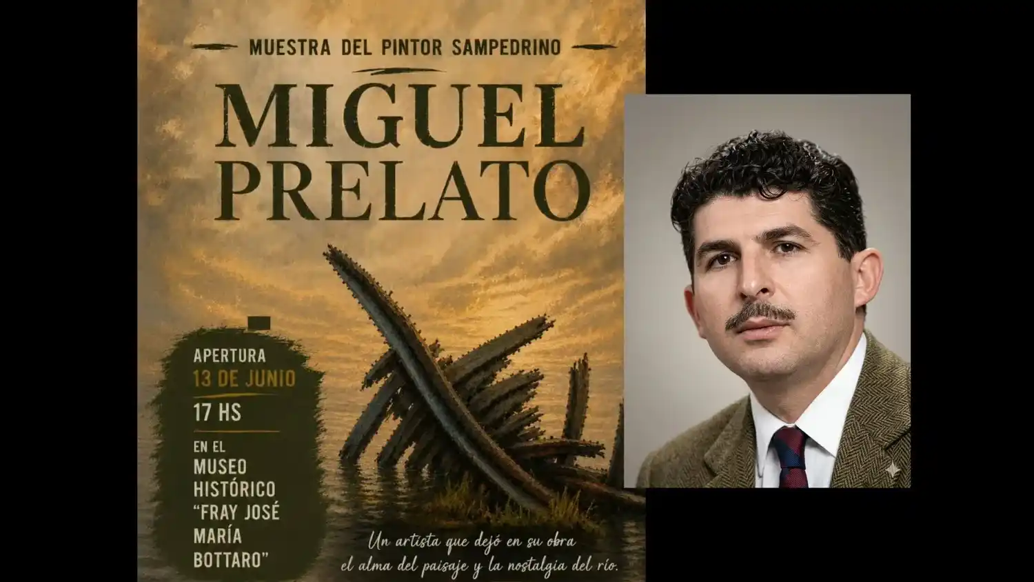 Miguel Prelato inspiró su obra en el paisaje ribereño. En el Museo Histórico Regional habrá un homenaje.