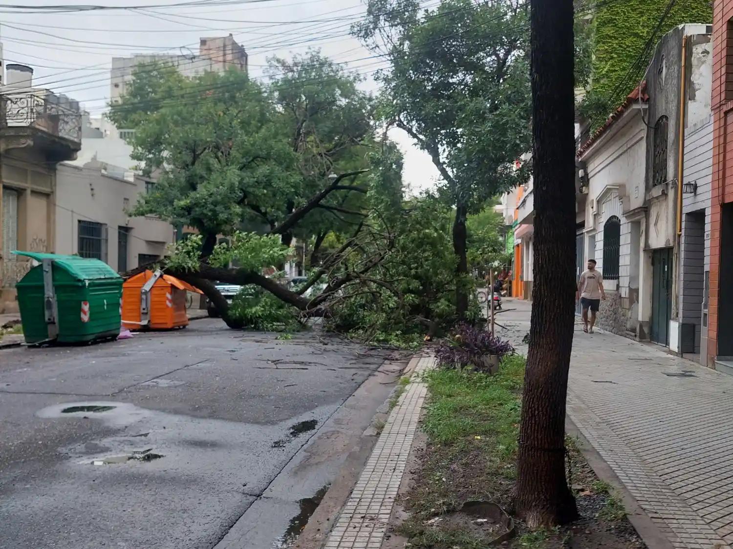 Las consecuencias del temporal en Rosario.