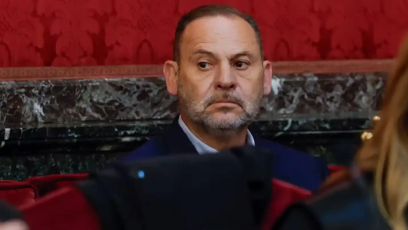Condenaron a 24 años de cárcel por corrupción al exministro de Transporte de España, José Luis Ábalos. (Foto: EFE - J.J. Guillén - Pool)