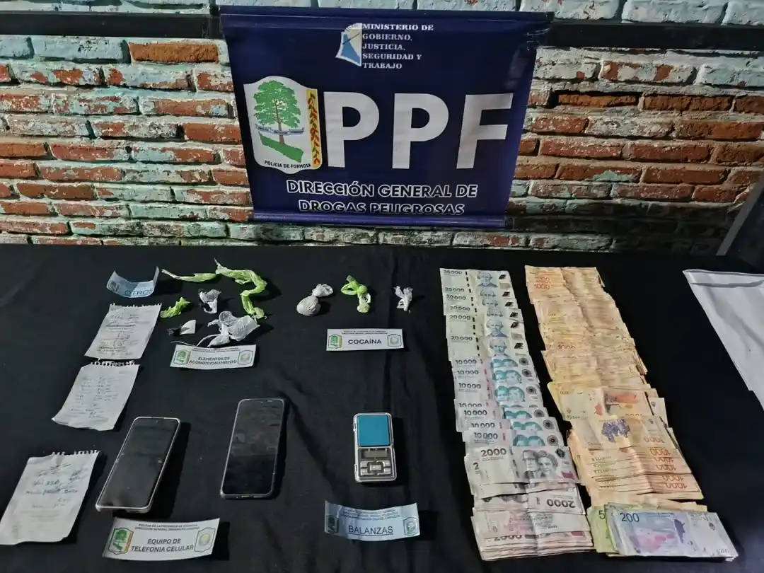 Formosa: dos detenidos y secuestro de más de 100 dosis de cocaína