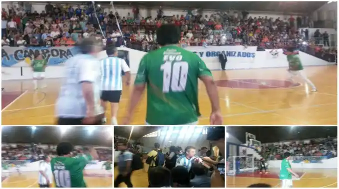 Evo Morales vs Sergio Urribarri, fútbol y política en Paraná