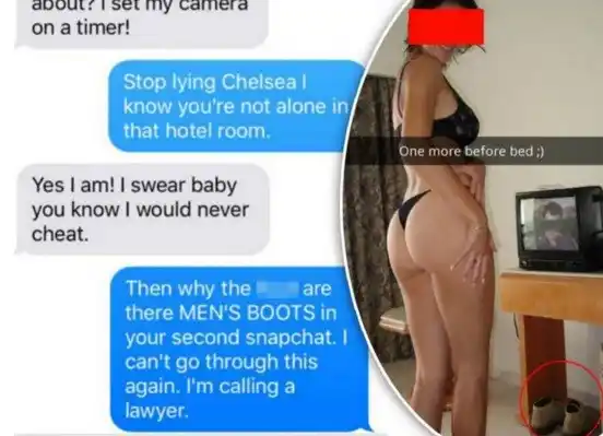 Le mandó una foto hot a su marido y un detalle delató su infidelidad