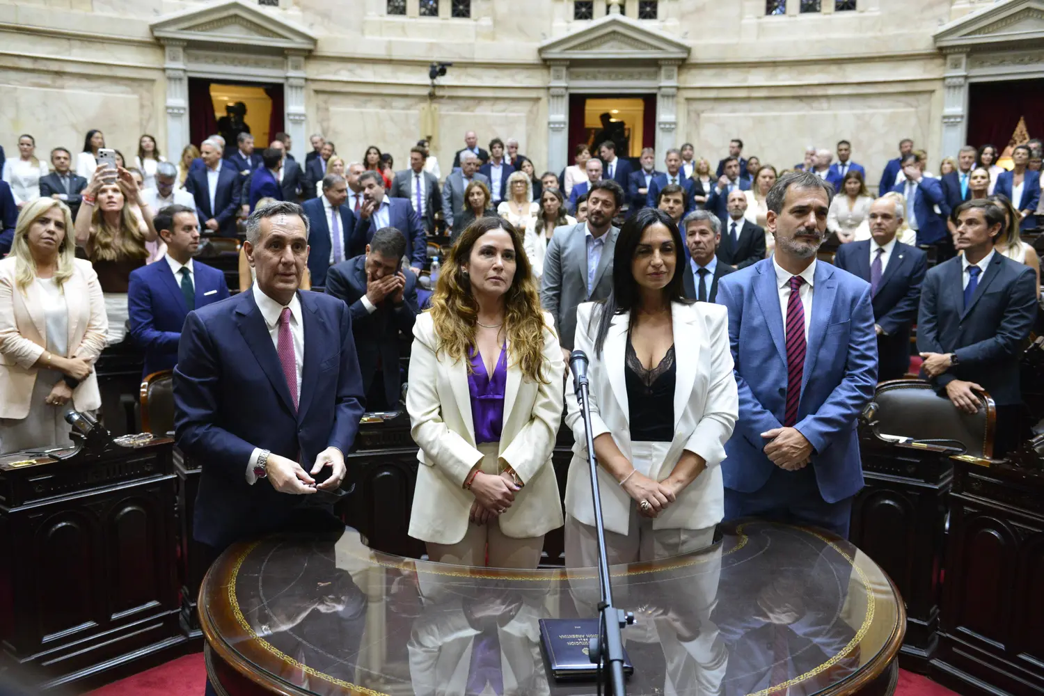 Jimena López, al momento de su jura