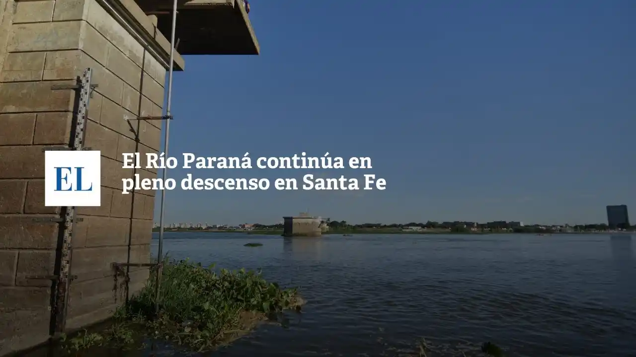 El río Paraná continúa en pleno descenso en Santa Fe